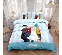 So-ul Eat-er Juego de Cama, 3D Anime Microfibra Suave, Sábanas Bajera Ajustable, Bajera(A1,200x200cm)
