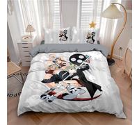 So-ul Eat-er Juego de Cama, 3D Anime Microfibra Suave, Sábanas Bajera Ajustable, Bajera(A3,200x230cm)