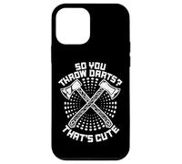 So You Throw Darts That's Cute Hatchet Target Axe Throwing Carcasa para iPhone 12 Mini