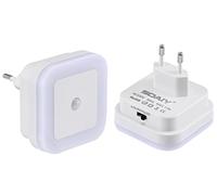 SOAIY Lámpara Nocturna con Sensor de Movimiento, Inducción del Cuerpo Humano, Luz de Noche, Quitamiedos, Superbajo Consumo Energético, 2 Pcs, Blanco Frío