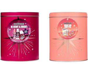 Soap and Glory Be Berry & Bright And Call Of Fruity Collection - Juego de regalo de lata con notas tropicales, jabón corporal, mantequilla corporal, exfoliante, máscara, 2 latas