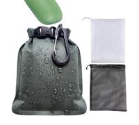 Soap Bag For Shower | 13x4x17cm Body Wash Soap Storage Bag with Mesh Net - Portable Waterproof Leak-Proof Daily Skin Care Supplies For Gym Camping Holiday Swimming Travel Vacation