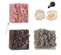 Soap Bar Loofah, 2 in 1 Bar Soap Loofah Pouch, Bath Shower Loofahs Sponge, Washcloth for Cleansing and Smooth Skin, with Hook up (D,One Size)