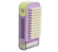 Soap Box, Laundry Bar Holder, Cleaning Storage with Built In Roller, Scrub Brush Included, Compact Size, White, 1-Pack, Excellent for Dorms, Camping, Bathroom, RV, Hand Wash Use