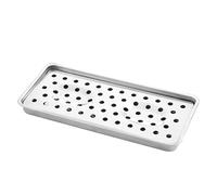 Soap Dish Holder - 9.65 Inch Stainless Steel Bathroom Organizer | Stainless Steel Draining Rack - Non Slip Quick Dry Rust Proof Tray for Sink Shower Countertop Storage in Bathroom Kitchen Home