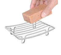 Soap Dish Holder, Bathroom Sink Rack, Rustproof Wire Design, Compact Sponge Organizer, Stainless Steel Draining Tray for RV, Travel, Dorm, Kitchen Use, 4,72 x 3,54 x 0,98 pulgadas