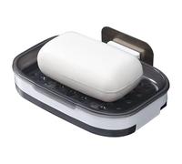 Soap Dish Holder - Wall Mounted Soap Saver, Bathroom Tile Organizer, Sturdy Build Composition, Rapid Water Drainage System, Shower Storage Accessory, Ideal for Bar Soaps and Sponges