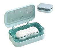 Soap Dish - Portable Travel Soap Box with Drain Base, Space Saving Container for Bathroom, Camping, Shower, or Bathtub Organization Dishwashing Accessory Home Use Easy Cleaning: