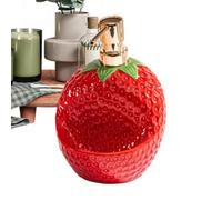 Soap Dispenser, 20 oz Strawberry Shape Lotion Bottle, Refillable Bathroom Hand Soap Dispenser with Sponge Holder for Kitchen Vanity Countertop Shower Dish Sink Use Decorative Soaps Storage
