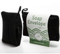 Soap Envelope Bolsa de jabón 100% reciclada, bolsa de ahorro de jabón para jabón de barra, limpiador de baño de lufa para jabón de barra + exfoliante mediano, bolsa de jabón de malla, calcetín de