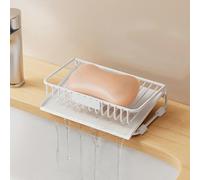 Soap Holder - Drainage Container For Bar | Soap Drainage Holder - For Bathroom Kitchen Sink Shower Countertop Apartment Dormitory Hotel