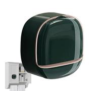 Soap Holder for Shower Wall, Waterproof Soap Dish with Lid and Drain Holes, 1 Piece Suction-Mount Container, Reusable Case Bathroom Sink Toilet or Kitchen Countertop Storage Organization