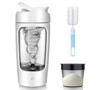 SOARFLY - Coctelera eléctrica proteína, 650 ml coctelera eléctrica recargable USB C, botella coctelera de proteínas sin BPA, color blanco