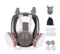 SOARFLY Máscara de protección respiratoria con filtro de cambio, máscara antipolvo reutilizable con válvula, máscara profesional contra gases, vapores y polvo, para lijar, barnizar, trabajos de