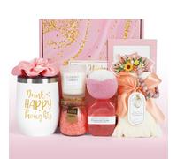 SOARFLY Regalo de cumpleaños para mujeres, caja de regalo de cumpleaños para mujeres con taza de 12 oz, regalos personalizados para relajación, regalos de bienestar para madre, esposa, hermana, mejor