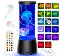 Soarling Lámpara de Medusas con Altavoz Bluetooth, Lámpara de Medusas Ruido Blanco, Lampara Medusas 17 Colores Acuario de Medusas que Cambia de Color, Luz Sensorial para Relajarse y Decorar el Hogar