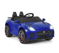 SOARS 12V Coche Jaguar F-Type SVR, Velocidad Ajustable hasta 5 Km/H, para 3-8 Años, Vehículo Eléctrico a Batería con Marchas Adelante, Atrás y Freno, Cargador Incluido, 107x 66 X 50cm (Azul)