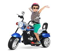 SOARS 6V Moto Electrica Niños para Niños +3 Años, Motocicleta Infantil con 3 Ruedas, Motocicleta Eléctrica con Música, Faro y Bocina, Minimoto Electrica Carga MAX. 30kg, 91 x 48 x 64 cm (Azul)