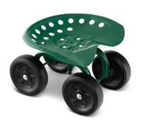 SOARS Asiento de Jardín con Ruedas, Silla de Jardín giratoria 360° y Regulable en Altura 28-40cm, hasta 150 kg, Taburete Móvil de Trabajo con Asiento Ancho, para Jardinería y Cuidado del Automóvil