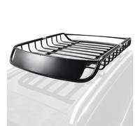 SOARS Baca Coche Universal, Cesta de Techo Coche, Baca de Hierro con Revestimiento Anticorrosión y Antioxidante, Cofre Techo Coche, Portaequipajes de Metal Carga 110 KG, 120 x 98 x 16,5 CM (Tipo A)