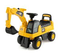 SOARS Excavadora infantil con pala orientable, coche antideslizante con claxon, espacio de almacenamiento oculto y protección antivuelco, excavadora para sentarse en la parte superior hasta 25 kg,