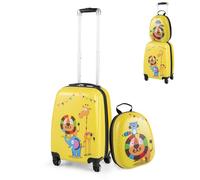 SOARS Juego de Maletas de Viaje Cabina para Niños, Juego Maletas de Viaje, 18" Maleta con Ruedas + 12" Mochila Infantil con Asa y Correas Ajustables, Individual Maleta Pequeña para Niños (Circo)