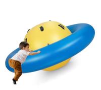 SOARS Pelota Hinchable de Escalada para Niños, Pelota Hinchable para Escalar con 6 Asas, hasta 3 niños, 113 kg de Capacidad de Carga, para Niños a Partir de 5 Años (Amarillo + Azul, A)