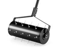 SOARS Rodillo Aireador de Césped, Aireador de Césped con Clavos y Mango de 3,5 cm, para el Cuidado del Césped （44cm, Negro）
