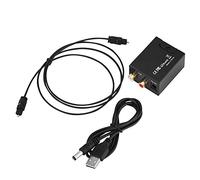 SoarUp Adaptador de convertidor de Audio r/l con Cble Optica, convertidor Digital SPDIF óptica Coaxial Toslink a Analógico Audio Estéreo para Home Cinema, amplificadores AV, TV etc.