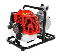 SoarYoolin 43CC Motobomba De Agua a Gasolina, 1,25 KW 1,7 CV 30M De Altura | Estructura De Acero Al Carbono Y Aluminio Motor 2 Tiempos Bajo Consumo ≤610g/Kwh Depósito 1,2l Caudal 135 L/Min Succión 6-8 M
