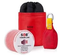 SOB Bolsa de Lanzamiento con Cuerda de Lanzamiento, Bolsa de Lanzamiento + Cuerda de Lanzamiento de 60 m para Escalada de árboles, Trabajos en árboles, montañismo (Rojo, 350g)