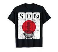 Soba - Tabla periódica con diseño de fideos japoneses, bandera japonesa Camiseta