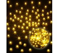 SOBEAU 100 luces LED para globos, mini luces LED redondas de color blanco cálido, para fiestas, globos de aire, luz flash, adecuado para farolillos de papel, cumpleaños, bodas, Halloween, Navidad