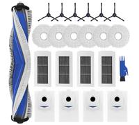 SOBEAU Accesorios de Repuesto para ECOVACS DEEBOT X5 Omni/ X5 PRO Aspiradora, 1 Cepillo Principal, 4 Filtros HEPA, 6 Mopa, 6 Cepillos Laterales, 4 Bolsas de Polvo, Recambios para Deebot X5 Omni