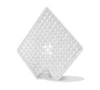 SOBEAU Alfombra Ducha Antideslizante,Alfombrilla de Ducha Cuadrada Libre de BPA -Estera de Ducha Antideslizante con Orificios de Drenaje para Evitar la formación de Moho y Hongos（Transparente）