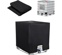 SOBEAU Cubierta para Depósito de Agua 1000 litros, IBC Funda Deposito Protección, Antipolvo Anti UV Grifo Deposito de Agua, Tapa Deposito Agua Lluvia, Cubierta Contenedor IBC (120 x 100 x 116 cm)