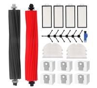 SOBEAU Kit Accesorios Recambios para Roborock Q5 Pro+/Q5 Pro/Q8 Max+/Q8 Max Aspiradora, 2 Cepillo Principal, 4 Filtros HEPA, 6 Paños de Limpieza, 6 Cepillos Laterales, 6 Bolsa de Polvo