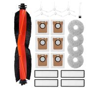 SOBEAU Kit de Accesorios Repuestos para Xiaomi X20+/Dreame L10s Ultra /L10 Ultra Aspiradora, 1 Cepillo Principal,4 Filtros HEPA, 4 Mopa, 6 Cepillos Laterales, 6 Bolsa de Polvo, Recambios para Dreame