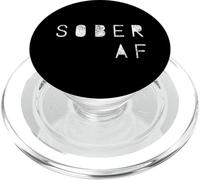 Sober AF 12 Step Sobriety Recovering Life AA NA Idea de Regalo PopSockets PopGrip para MagSafe