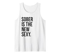 Sober is The New Sexy & Sober Anniversary Sobriety Recovery Camiseta sin Mangas