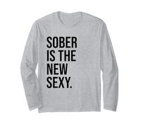 Sober is The New Sexy & Sober Anniversary Sobriety Recovery Manga Larga