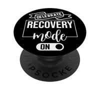 Sober Recovery Mode On Celebrate Sobriety 1 Year Anniversary PopSockets PopGrip Adhesivo