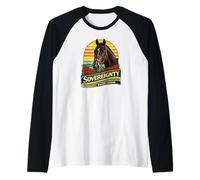 Soberanía Caballo, Carreras de Caballos Santa Anita, Caballos del Mar Camiseta Manga Raglan