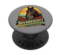 Soberanía Caballo, Carreras de Caballos Santa Anita, Caballos del Mar PopSockets PopGrip Adhesivo