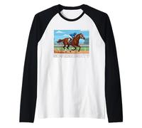 Soberanía Caballo, Carreras de Caballos, Santa Anita, del Mar, Caballo Camiseta Manga Raglan