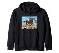 Soberanía Caballo, Carreras de Caballos, Santa Anita, del Mar, Caballo Sudadera con Capucha