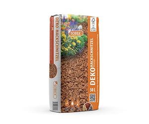 Sobex Virutas de madera Corteza de pino Jardín Mantillo 50 L Naranja gruesa Suelo decorativo