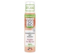 SO'BIO Champú seco suave, polvo de arroz orgánico, 100 ml