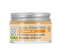 So'Bio Étic | Crema Facial Con Vitamina C, Aloe Vera BIO, Ácido Hialurónico, Potencia la Hidratación y Luminosidad de tu Piel, 50 ml