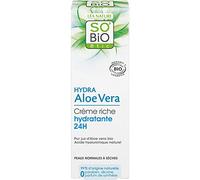 So'bio étic crème riche hydratante 24 h jour au pur jus d'aloe vera bio tube de 50 ml